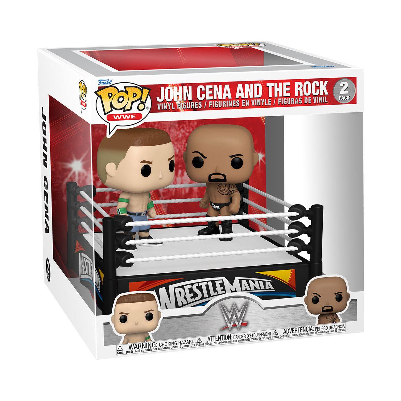 WWE POP Moment! Vinyl Figuren 2er-Pack Cena vs Rock 9 cm