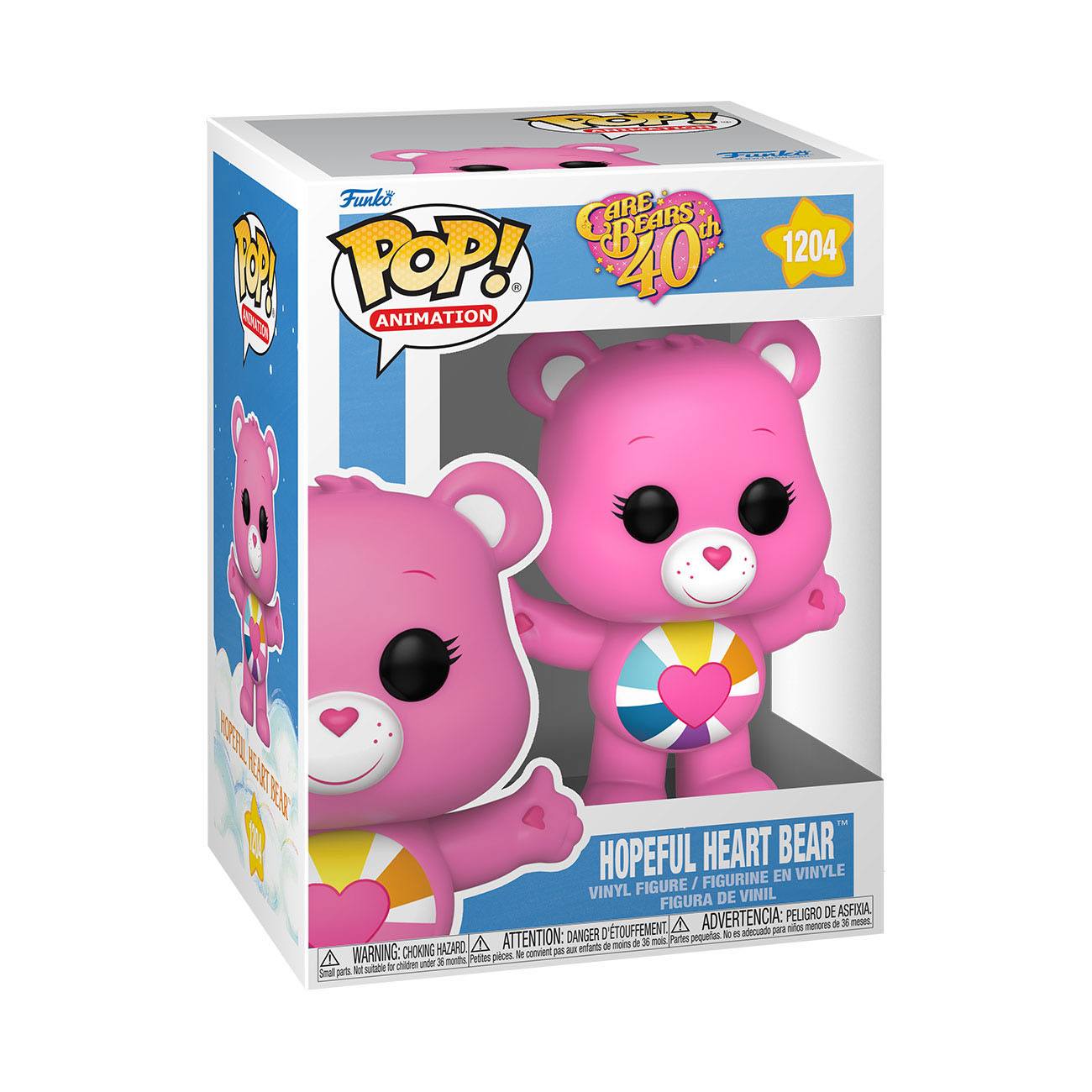 Care Bears 40th Anniversary POP! TV Vinyl Figuren Hopeful Heart Bear (Normale Version)