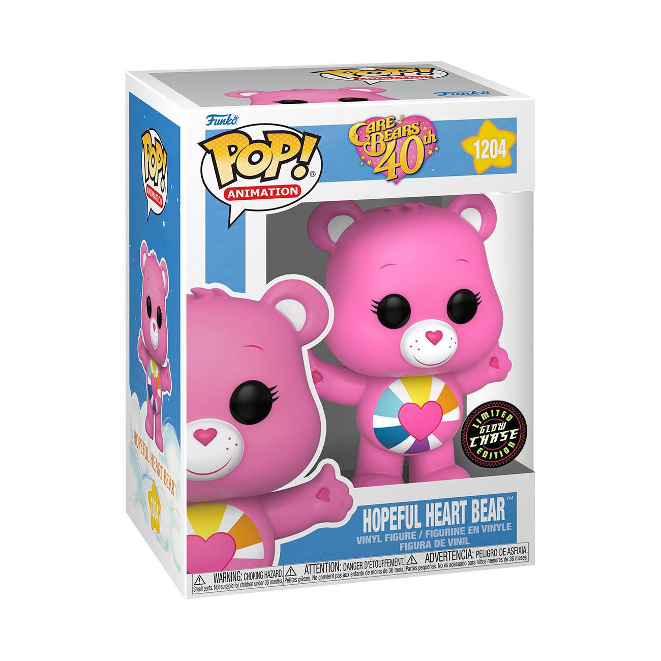 Care Bears 40th Anniversary POP! TV Vinyl Figuren Hopeful Heart Bear (Chase Version)