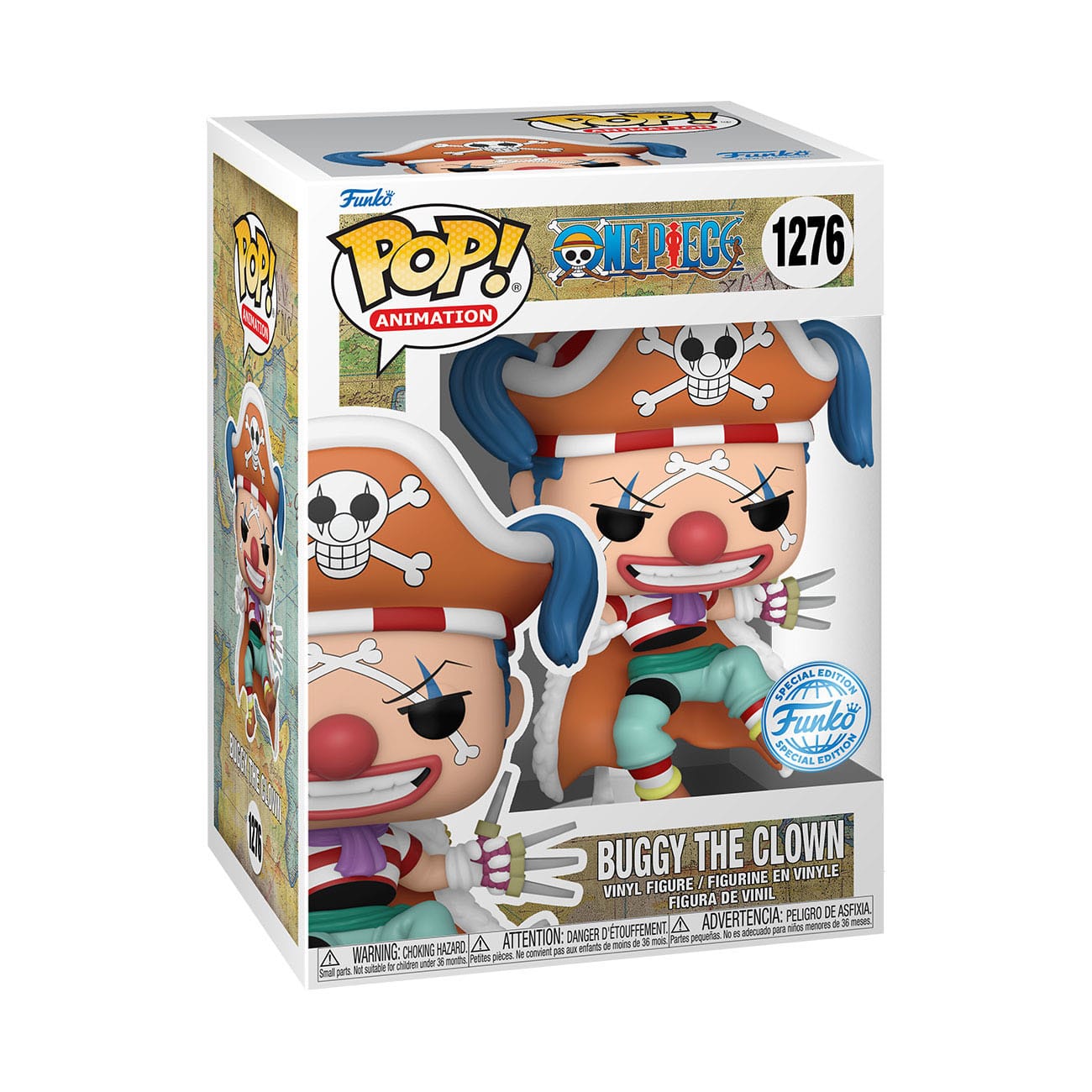 One Piece POP! Animation Vinyl Figuren Buggy the Clown 9 cm