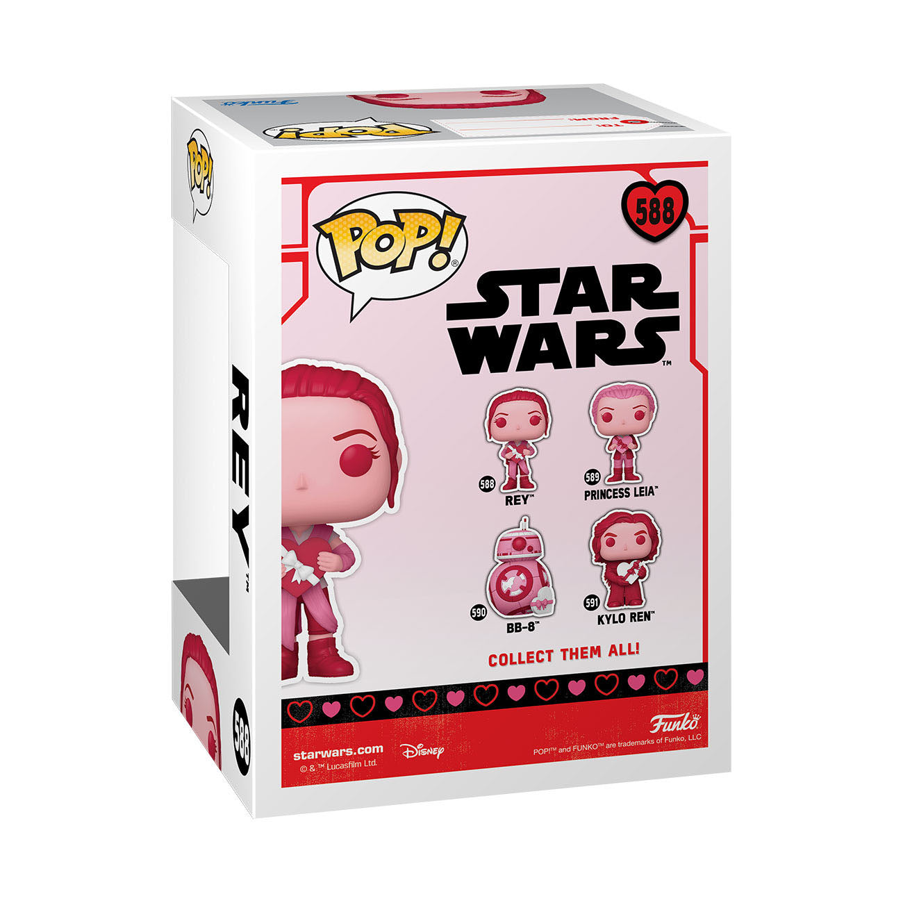 Star Wars Valentines POP! Star Wars Vinyl Figur Rey 9 cm