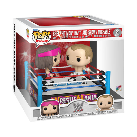 WWE POP Moment! Vinyl Figuren 2er-Pack Bret Hart vs Shawn Michaels 9 cm