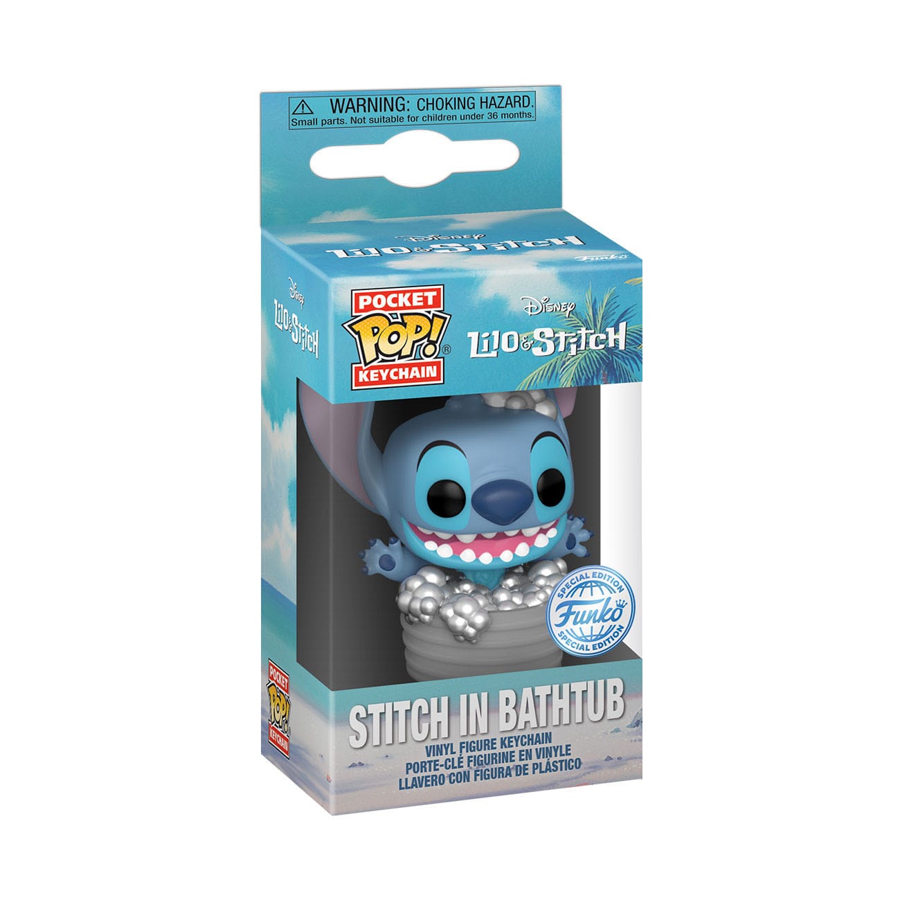 Disney POP! Vinyl Schlüsselanhänger 4 cm Stitch in Bathtub