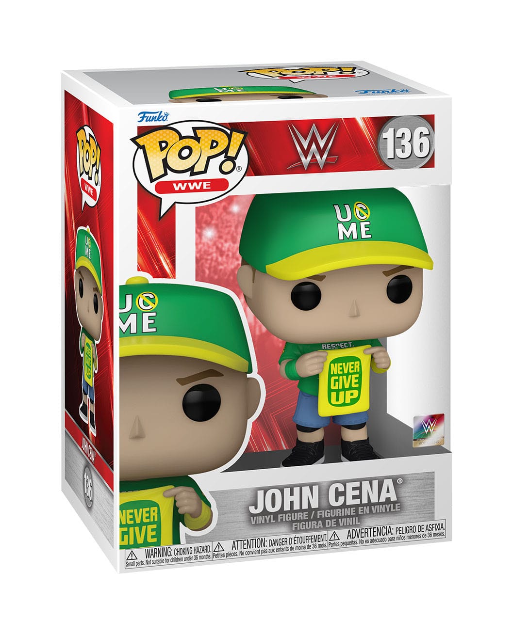 WWE POP! Vinyl Figur John Cena (Never Give Up) 9cm