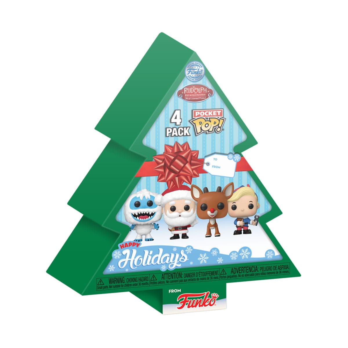 Rudolph mit der roten Nase Pocket POP! Vinyl Figuren 4er-Pack Tree Holiday 4 cm