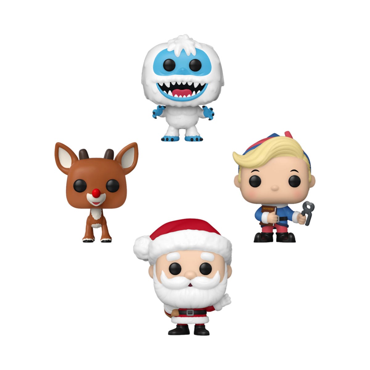 Rudolph mit der roten Nase Pocket POP! Vinyl Figuren 4er-Pack Tree Holiday 4 cm