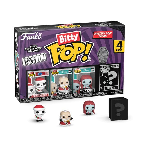 Nightmare before Christmas Bitty POP! 4er-Pack Santa Jack Skellington